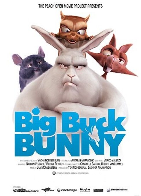 Big Buck Bunny battles evil squirrels.