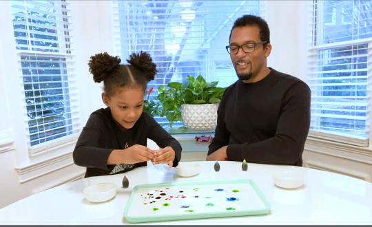 Nala and Nadia Magic Milk Science Experiment